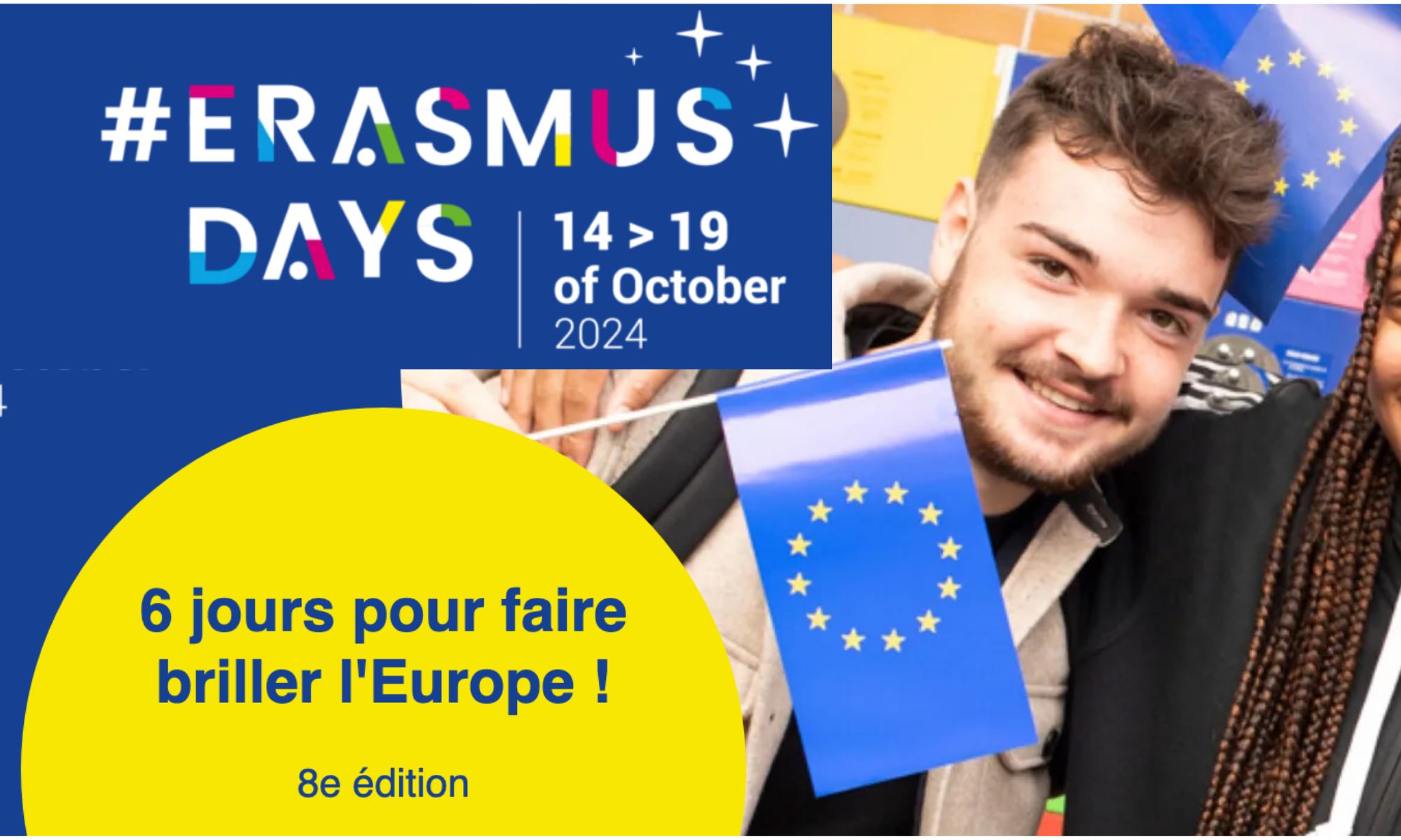 Les #ErasmusDays reviennent du 14 au 19 octobre 2024 !