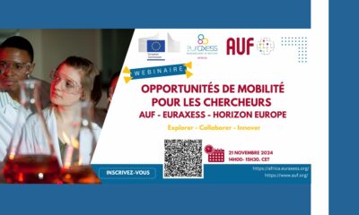 AUF - Euraxess : un webinaire sur les opportunités de mobilité pour les chercheurs