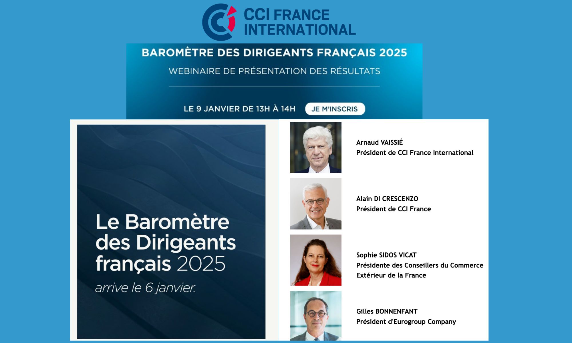 CCIFI : webinaire sur les résultats du baromètre des dirigeants français 2025